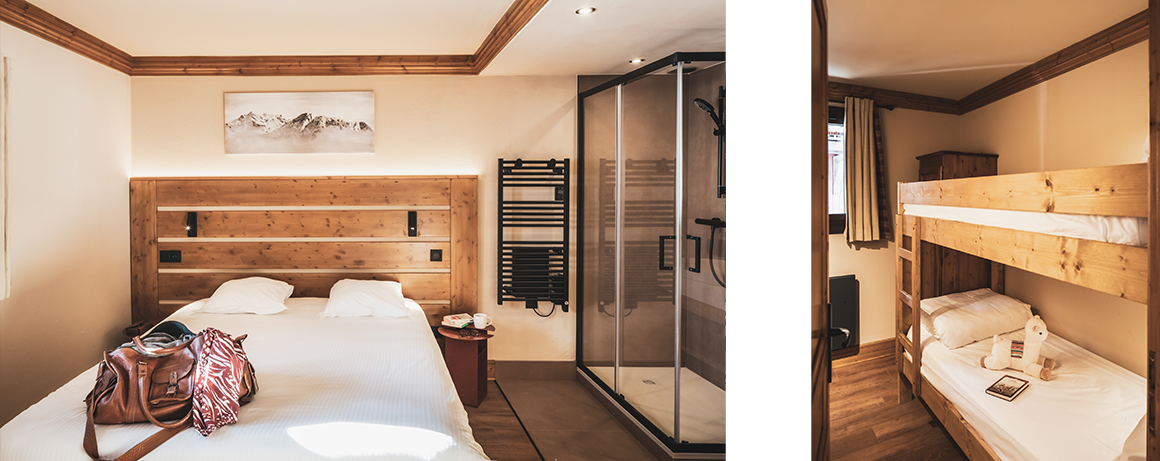 Les chambres du Hameau de la Sapinière aux Menuires